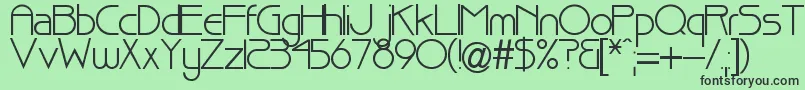 Pointer Font – Black Fonts on Green Background