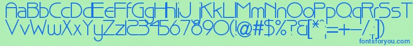 Pointer Font – Blue Fonts on Green Background
