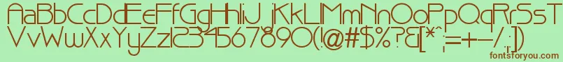 Pointer Font – Brown Fonts on Green Background