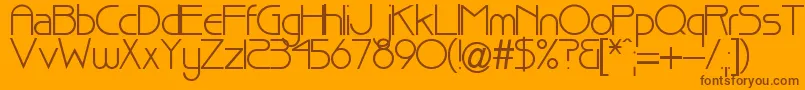 Pointer Font – Brown Fonts on Orange Background