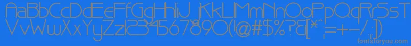 Pointer Font – Gray Fonts on Blue Background