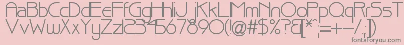 Pointer Font – Gray Fonts on Pink Background