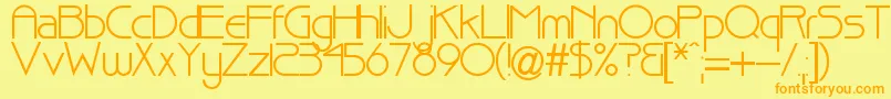 Pointer Font – Orange Fonts on Yellow Background