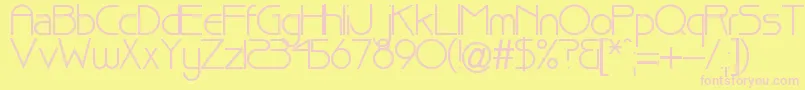 Pointer Font – Pink Fonts on Yellow Background