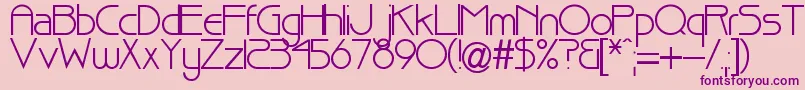 Pointer Font – Purple Fonts on Pink Background
