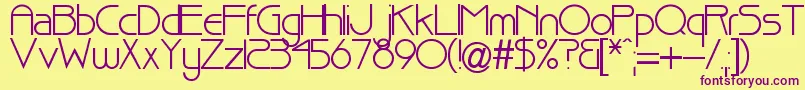 Pointer Font – Purple Fonts on Yellow Background