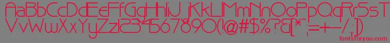Pointer Font – Red Fonts on Gray Background