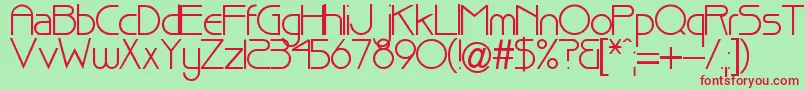 Pointer Font – Red Fonts on Green Background