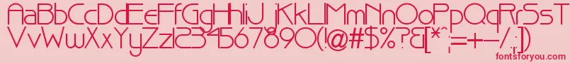 Pointer Font – Red Fonts on Pink Background