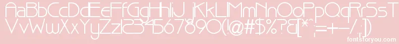 Pointer Font – White Fonts on Pink Background