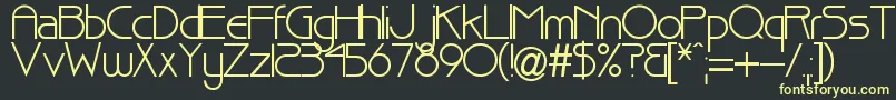 Pointer Font – Yellow Fonts on Black Background