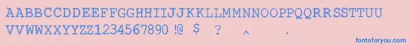 VtksContact Font – Blue Fonts on Pink Background