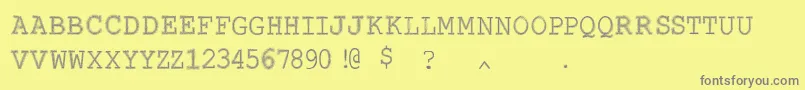 VtksContact Font – Gray Fonts on Yellow Background