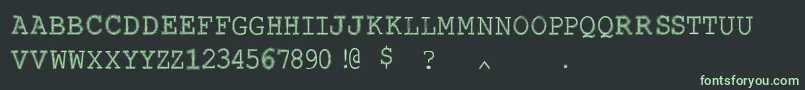 Fonte VtksContact – fontes verdes em um fundo preto