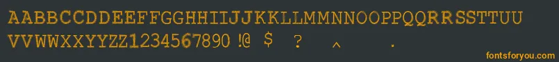 Шрифт VtksContact – оранжевые шрифты на чёрном фоне