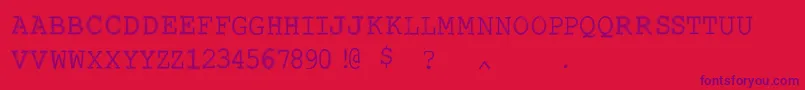 VtksContact Font – Purple Fonts on Red Background