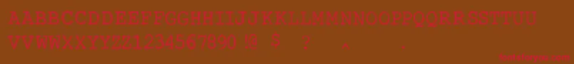 VtksContact Font – Red Fonts on Brown Background