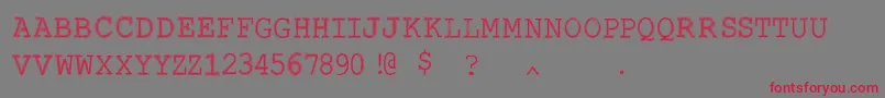 VtksContact Font – Red Fonts on Gray Background