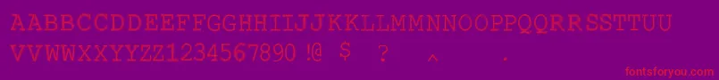 VtksContact Font – Red Fonts on Purple Background