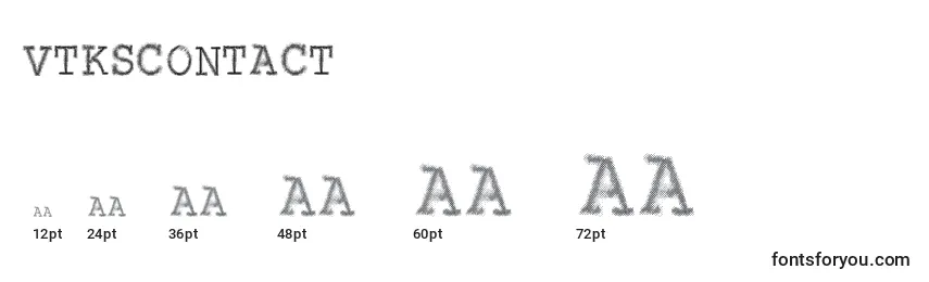 VtksContact Font Sizes