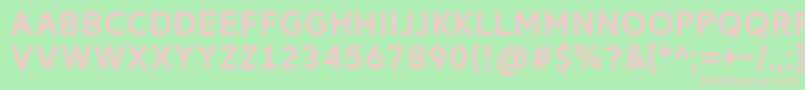 フォントReitamRegular – 緑の背景にピンクのフォント