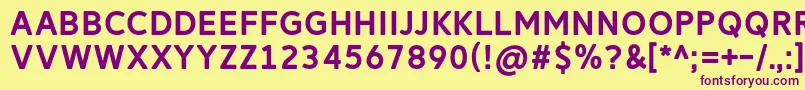 ReitamRegular Font – Purple Fonts on Yellow Background