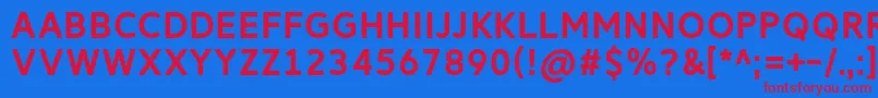 ReitamRegular Font – Red Fonts on Blue Background