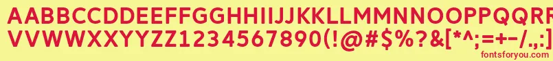 ReitamRegular-fontti – punaiset fontit keltaisella taustalla