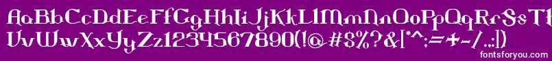 フォントLandon – 紫の背景に白い文字