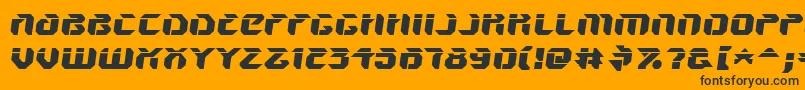 フォントV5AmponSlanted – 黒い文字のオレンジの背景