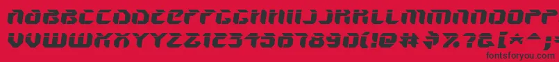 V5AmponSlanted Font – Black Fonts on Red Background