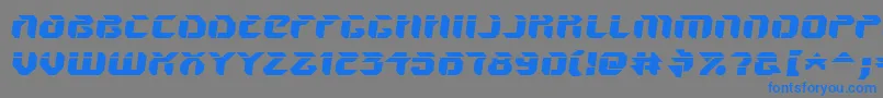 V5AmponSlanted-fontti – siniset fontit harmaalla taustalla