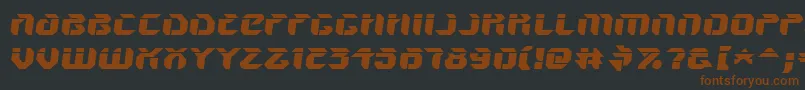 V5AmponSlanted Font – Brown Fonts on Black Background