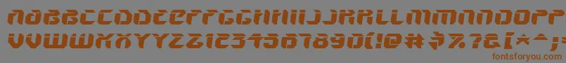Шрифт V5AmponSlanted – коричневые шрифты на сером фоне