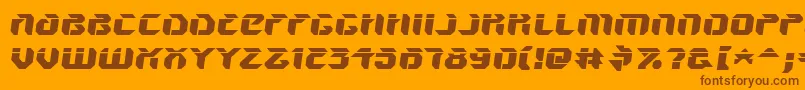 V5AmponSlanted Font – Brown Fonts on Orange Background