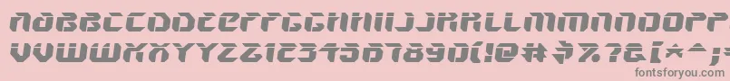 フォントV5AmponSlanted – ピンクの背景に灰色の文字