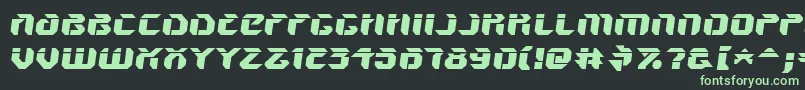 V5AmponSlanted Font – Green Fonts on Black Background