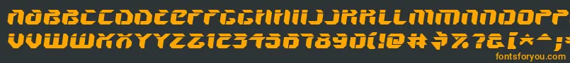 フォントV5AmponSlanted – 黒い背景にオレンジの文字