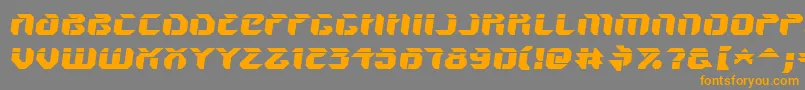 V5AmponSlanted-Schriftart – Orangefarbene Schriften auf grauem Hintergrund