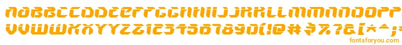 V5AmponSlanted-Schriftart – Orangefarbene Schriften auf weißem Hintergrund