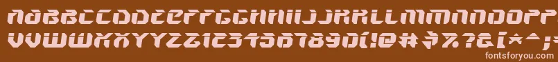 V5AmponSlanted Font – Pink Fonts on Brown Background