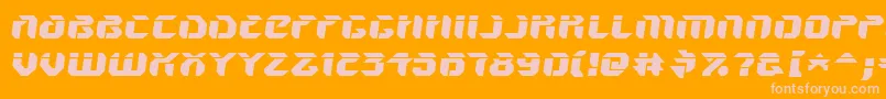 V5AmponSlanted Font – Pink Fonts on Orange Background