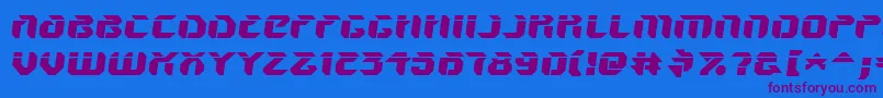 Шрифт V5AmponSlanted – фиолетовые шрифты на синем фоне