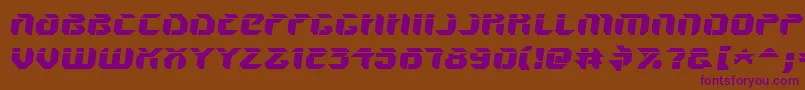 V5AmponSlanted Font – Purple Fonts on Brown Background