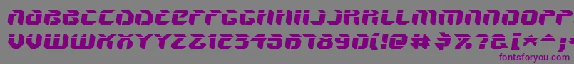 フォントV5AmponSlanted – 紫色のフォント、灰色の背景