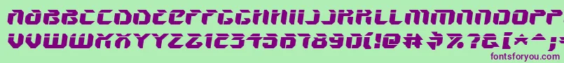 Шрифт V5AmponSlanted – фиолетовые шрифты на зелёном фоне