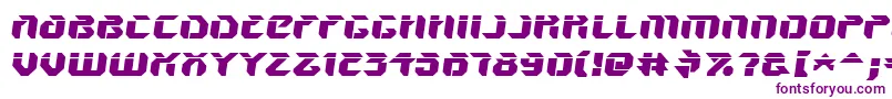 Шрифт V5AmponSlanted – фиолетовые шрифты на белом фоне