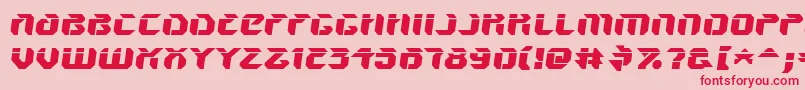 V5AmponSlanted-Schriftart – Rote Schriften auf rosa Hintergrund