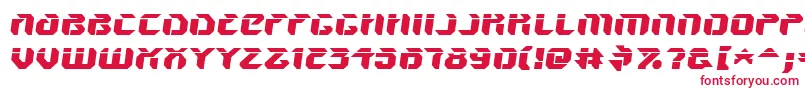 Шрифт V5AmponSlanted – красные шрифты на белом фоне
