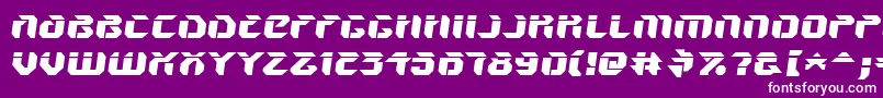 V5AmponSlanted Font – White Fonts on Purple Background
